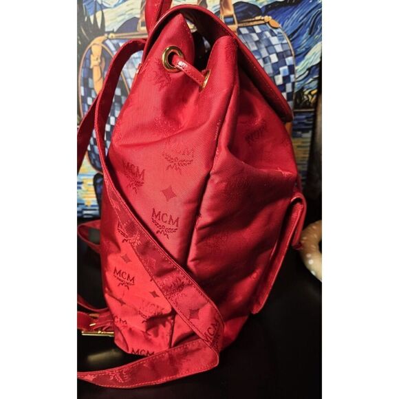 MCM - Red Nylon Backpack - EUC main image 12
